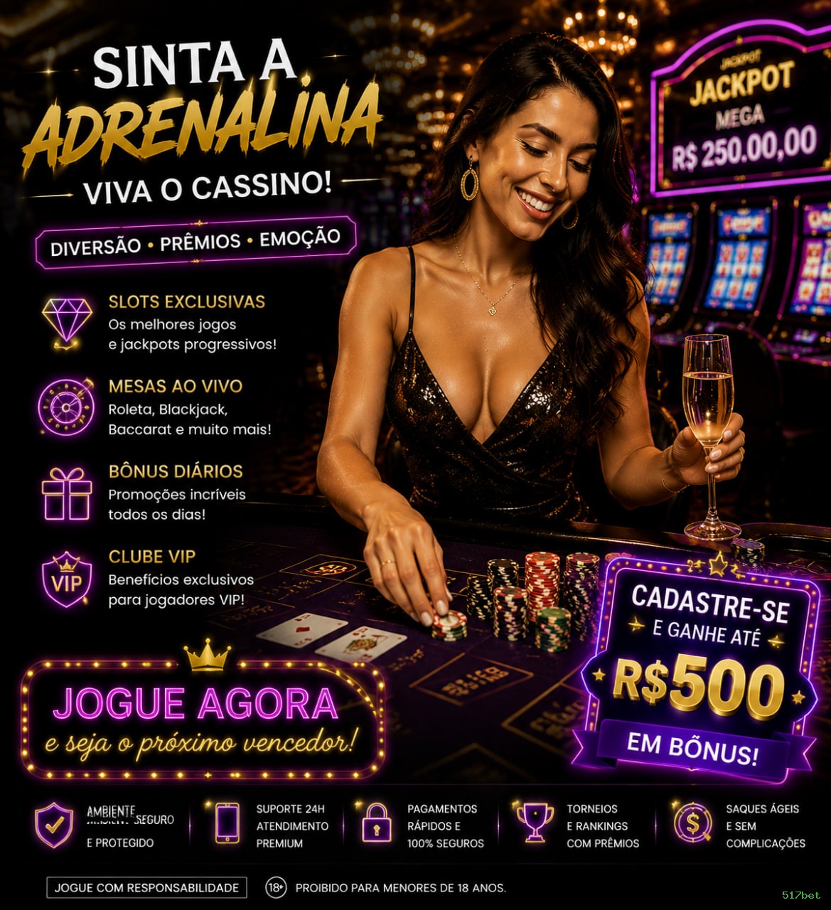Imagem promocional do programa VIP da 517bet